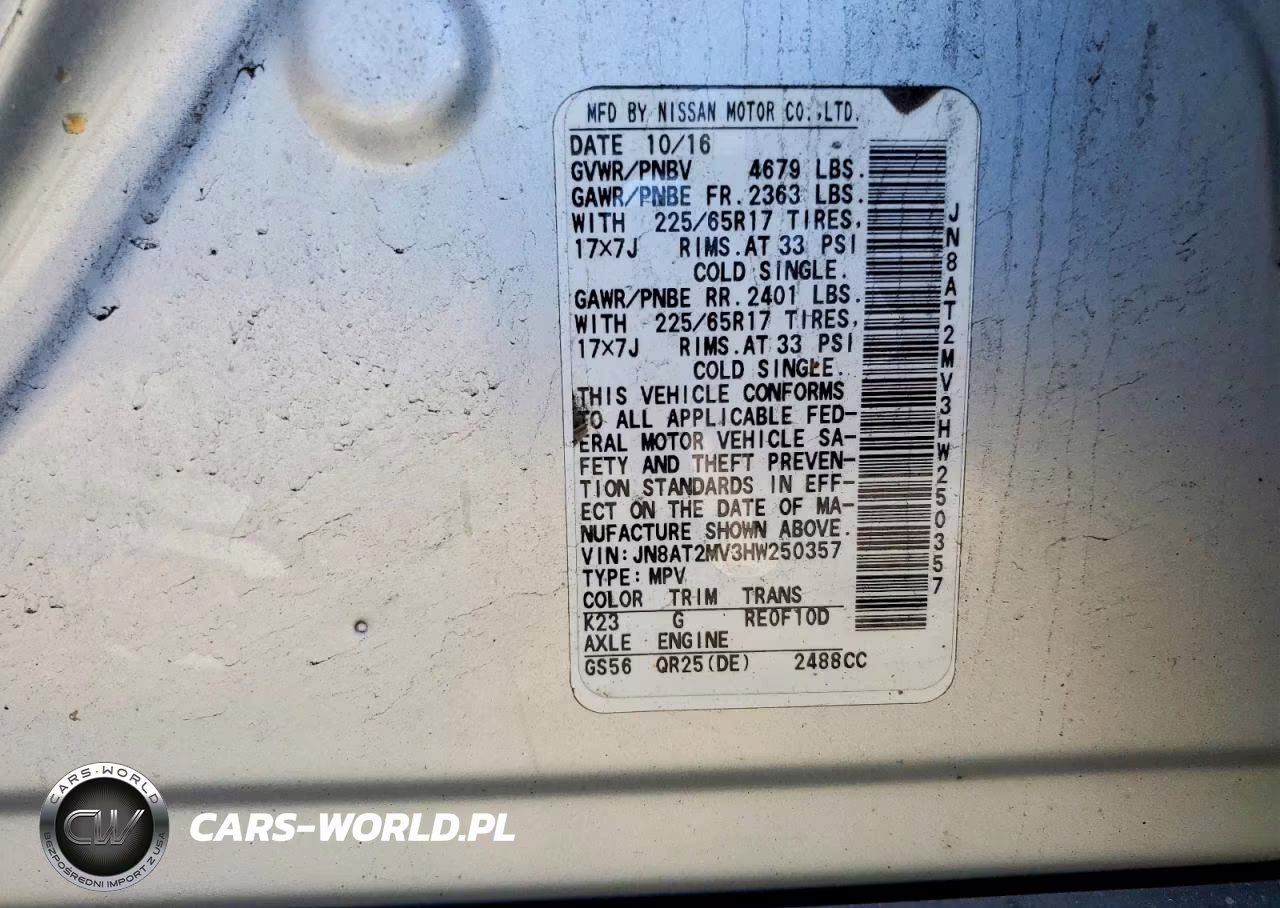 2017 Nissan Rogue S VIN:JN8AT2MV3HW250357 - 14