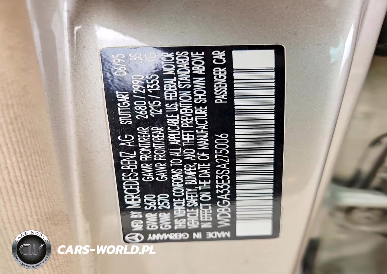 1995 Mercedes-Benz S 320 VIN:WDBGA33E3SA275006 - 12