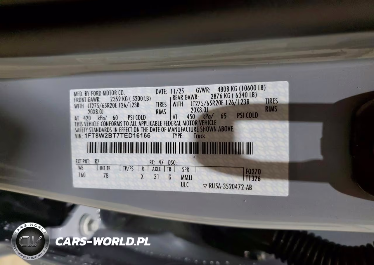 2026 Ford F250 Super Duty VIN:1FT8W2BT7TED16166 - 13