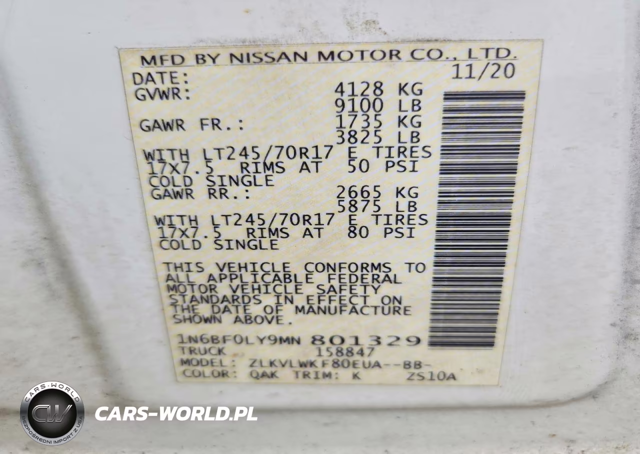 2021 Nissan Nv 2500 Hd S VIN:1N6BF0LY9MN801329 - 13
