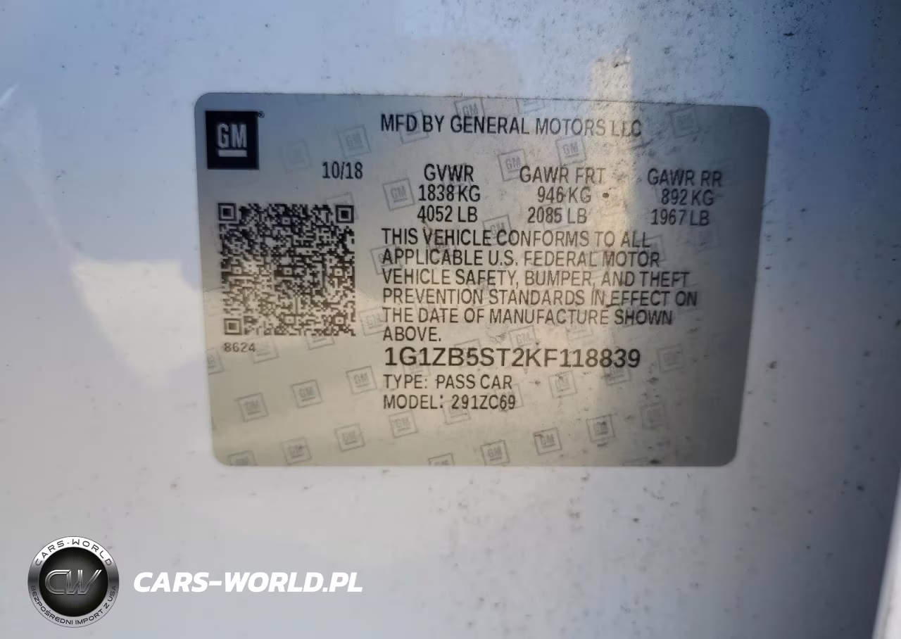2019 Chevrolet Malibu Ls VIN:1G1ZB5ST2KF118839 - 12