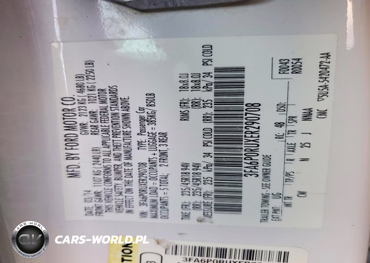 2014 Ford Fusion Titanium Hev VIN:3FA6P0RUXER290708 - 12