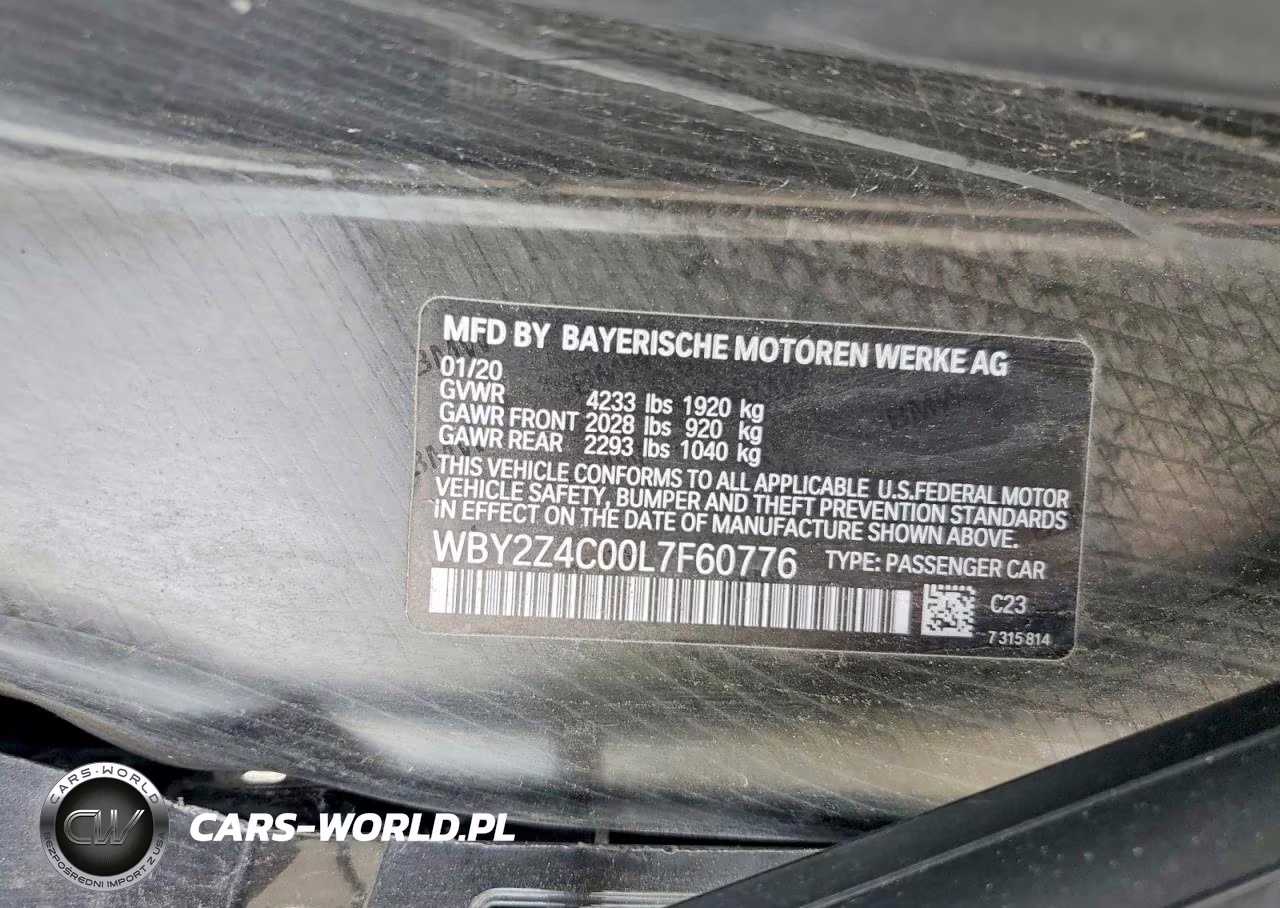 2020 BMW I8 VIN:WBY2Z4C00L7F60776 - 12