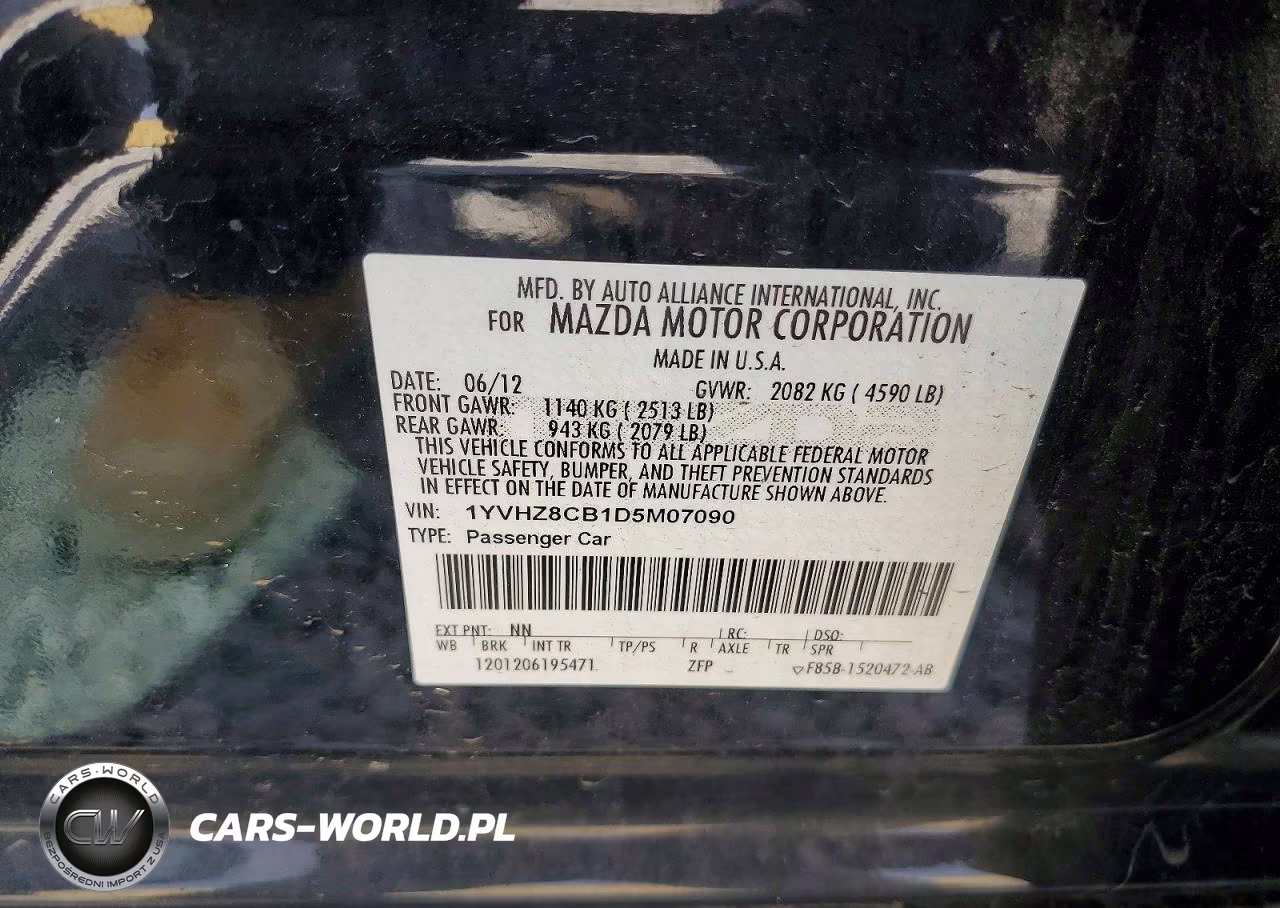 2013 Mazda 6 Grand Touring VIN:1YVHZ8CB1D5M07090 - 12
