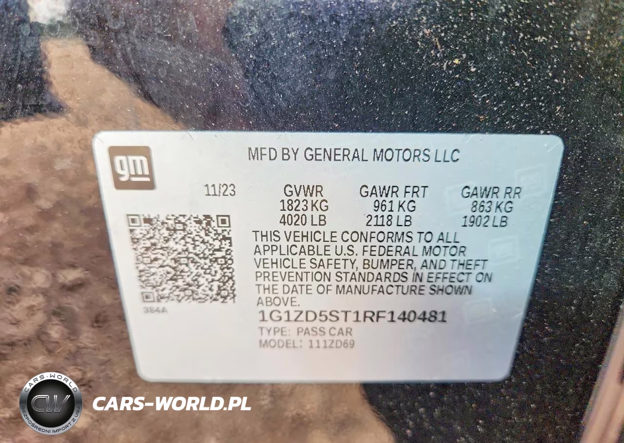 2024 Chevrolet Malibu Lt VIN:1G1ZD5ST1RF140481 - 12
