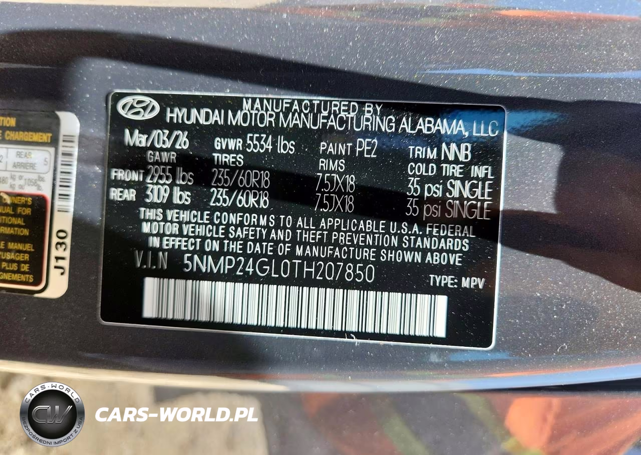 2026 Hyundai Santa Fe Sel VIN:5NMP24GL0TH207850 - 14