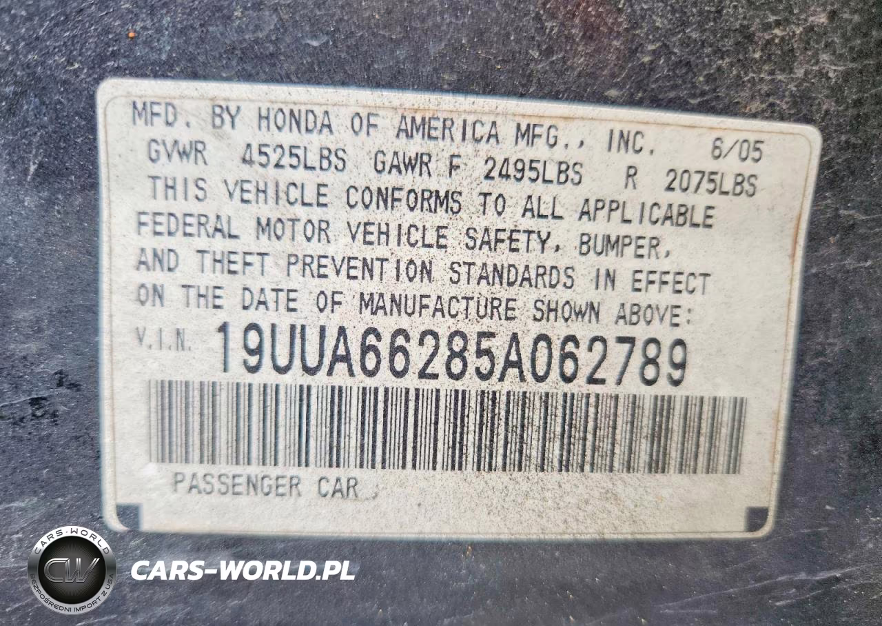 2005 Acura Tl VIN:19UUA66285A062789 - 12