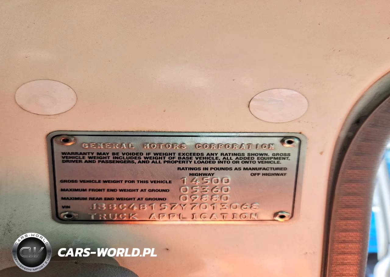 2000 Chevrolet Tilt Maste VIN:J8BC4B157Y7013068 - 12