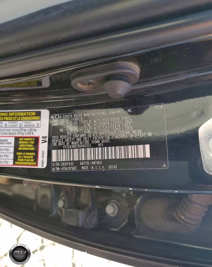 2011 Toyota Venza Fwd 4Cyl VIN:4T3ZA3BB7BU040353 - 12