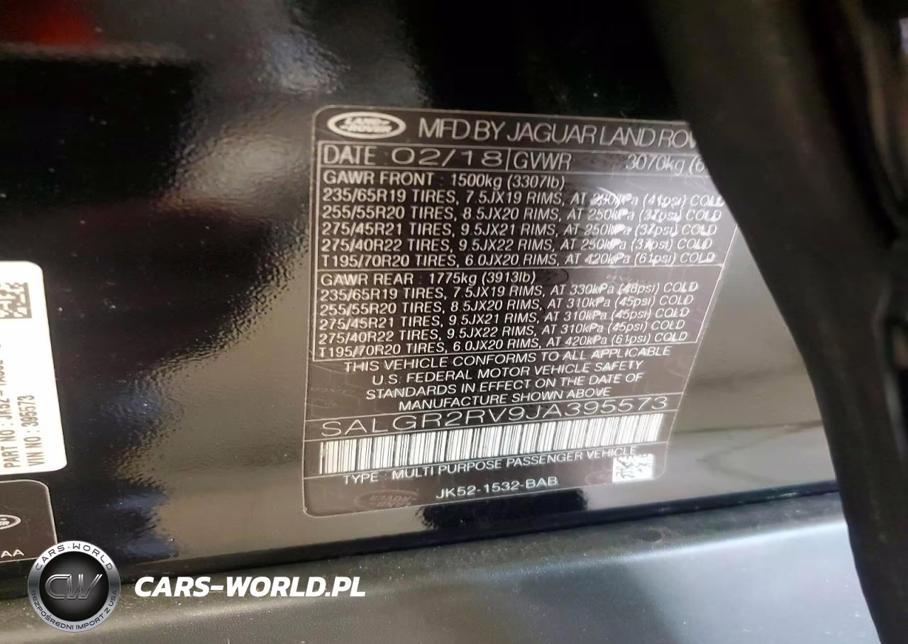 2018 Land Rover Range Rover VIN:SALGR2RV9JA395573 - 13