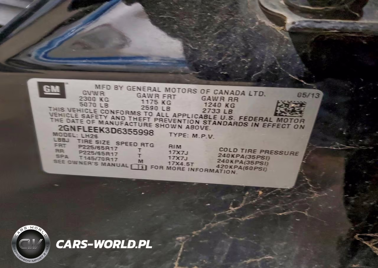 2013 Chevrolet Equinox VIN:2GNFLEEK3D6355998 - 12