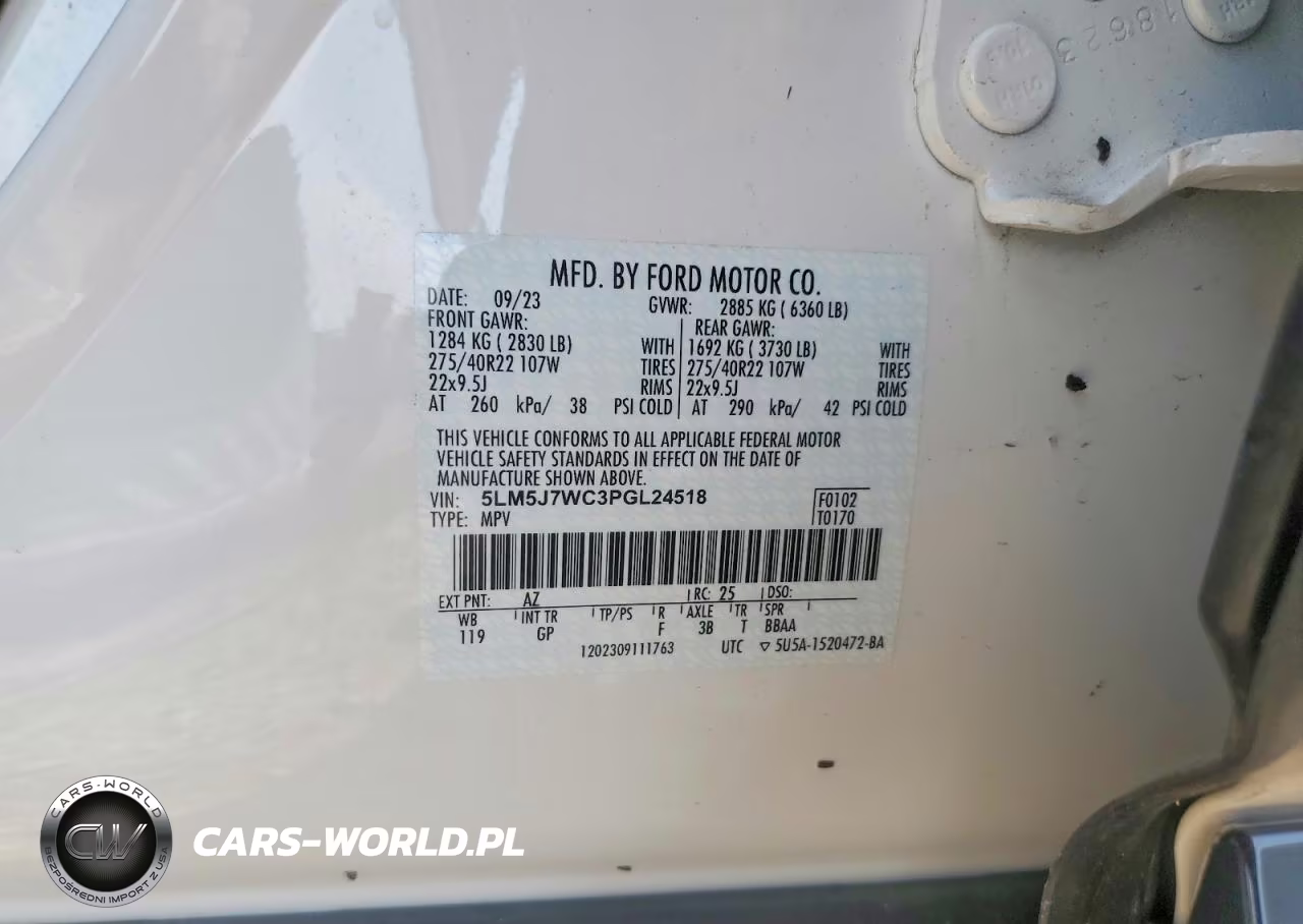 2023 Lincoln Aviator Reserve VIN:5LM5J7WC3PGL24518 - 12