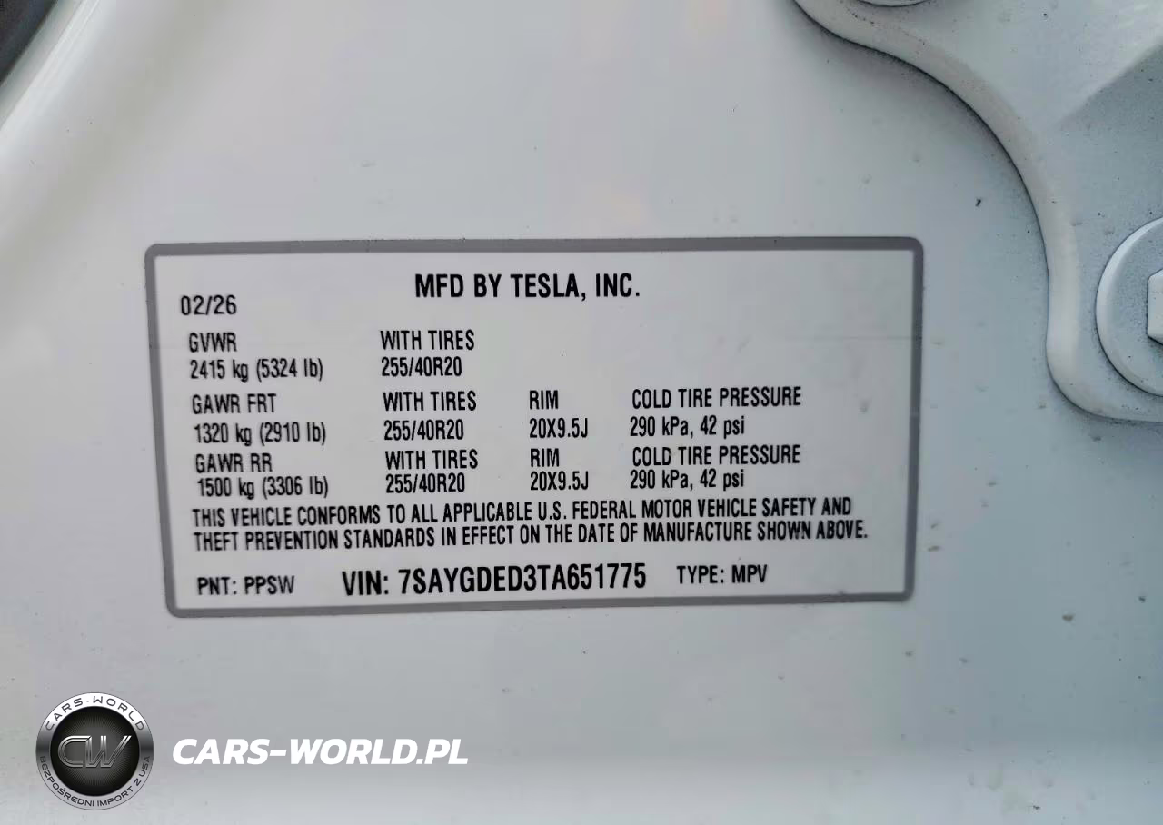 2026 Tesla Model Y VIN:7SAYGDED3TA651775 - 13