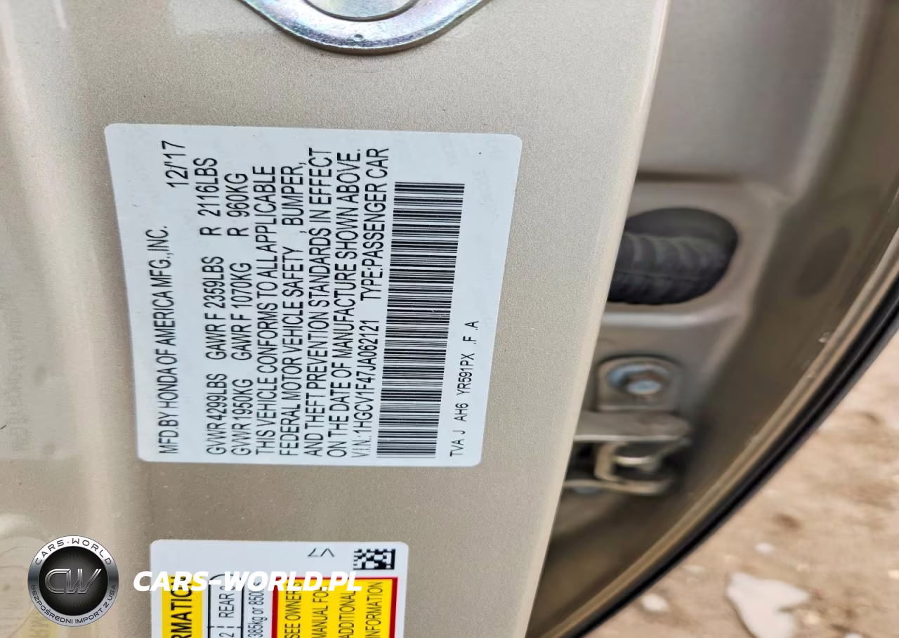 2018 Honda Accord Ex VIN:1HGCV1F47JA062121 - 12