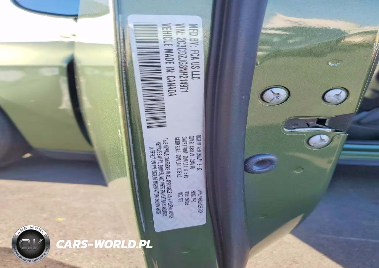 2022 Dodge Charger VIN:2C3CDZJG8NH214971 - 13