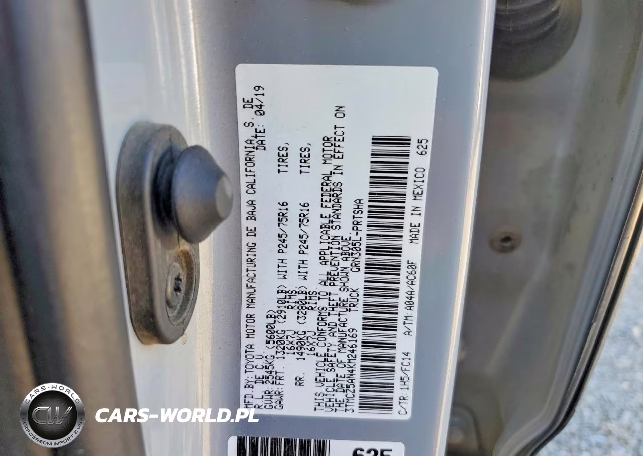 2019 Toyota Tacoma Sr5 V6 VIN:3TMCZ5AN4KM246169 - 12