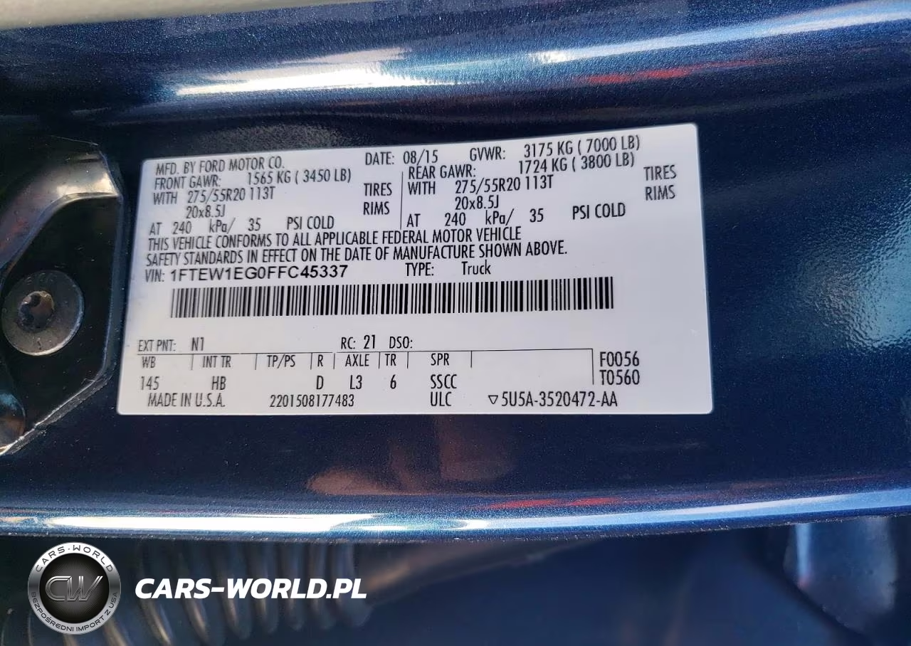 2015 Ford F150 Supercrew VIN:1FTEW1EG0FFC45337 - 12