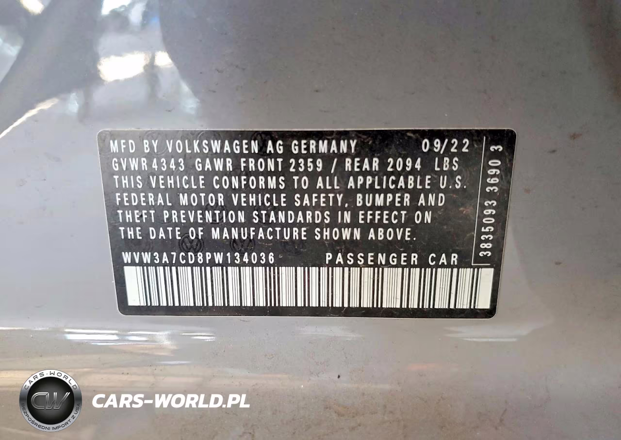 2023 Volkswagen Gti Se VIN:WVW3A7CD8PW134036 - 12