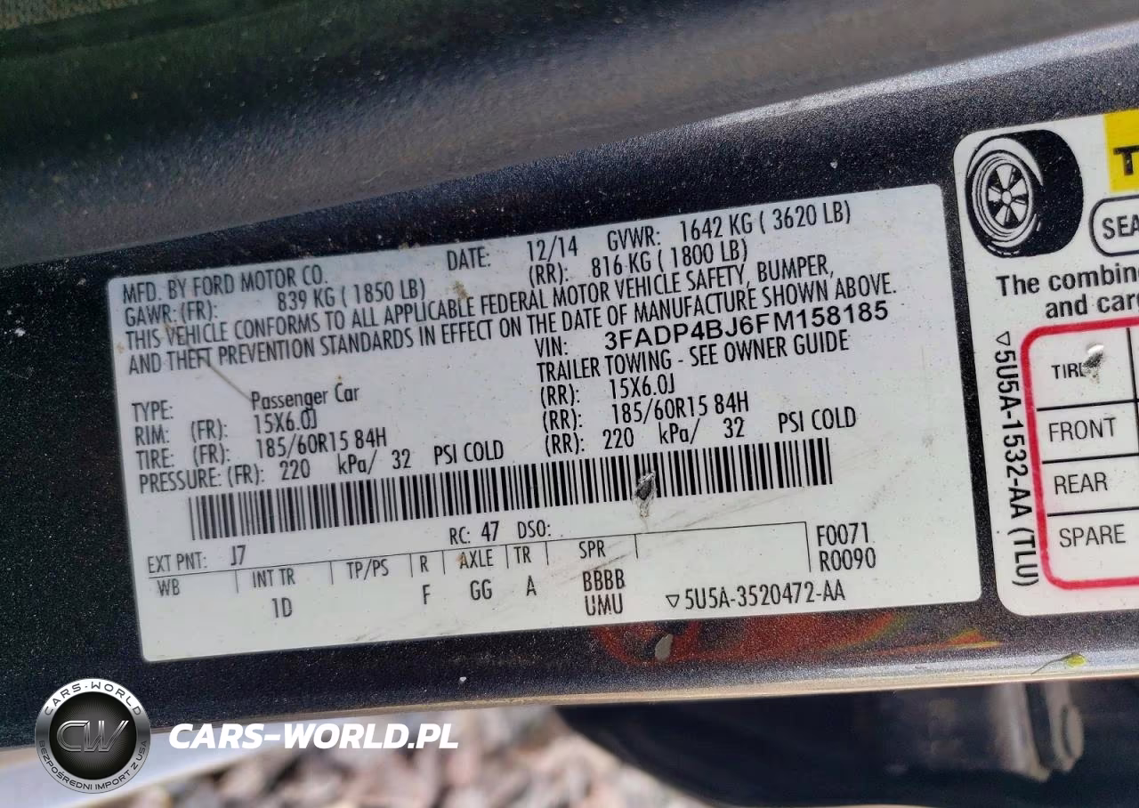 2015 Ford Fiesta Se VIN:3FADP4BJ6FM158185 - 12