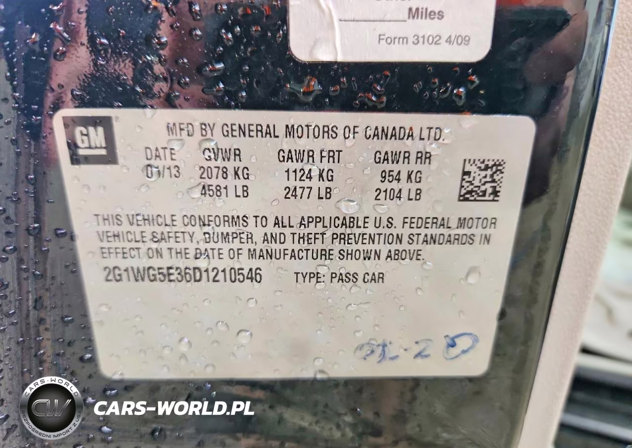 2013 Chevrolet Impala VIN:2G1WG5E36D1210546 - 12