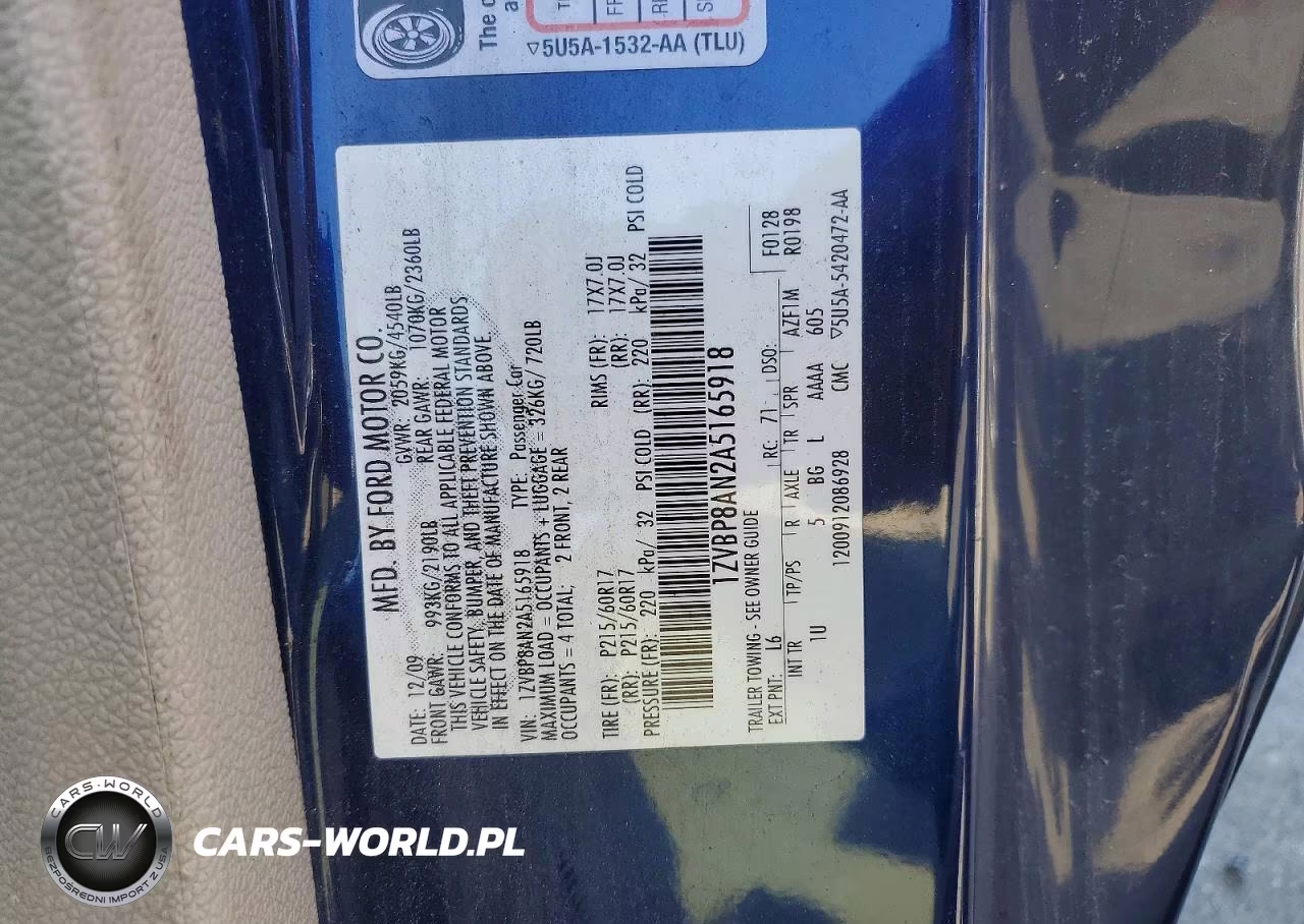 2010 Ford Mustang VIN:1ZVBP8AN2A5165918 - 12
