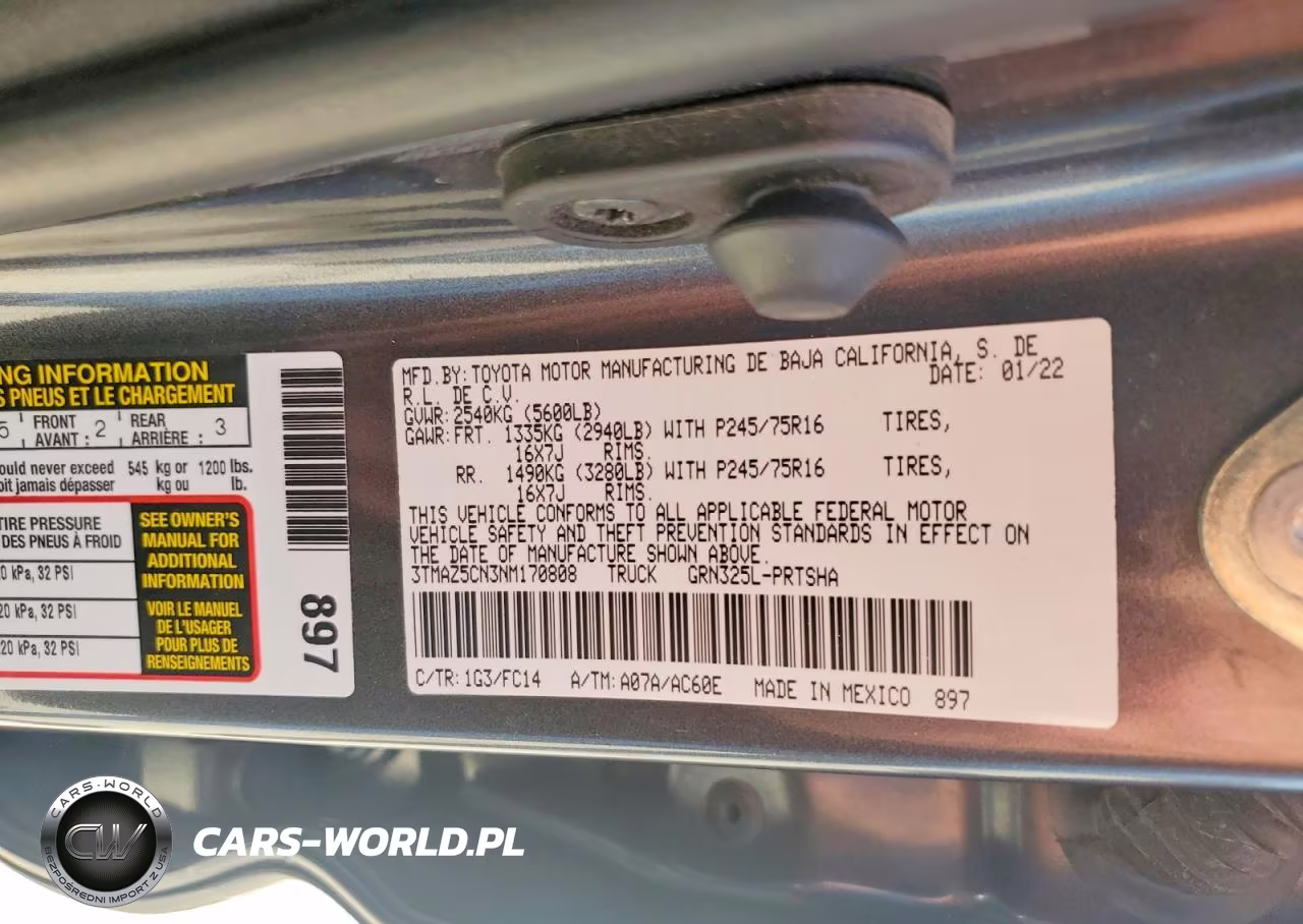 2022 Toyota Tacoma VIN:3TMAZ5CN3NM170808 - 12
