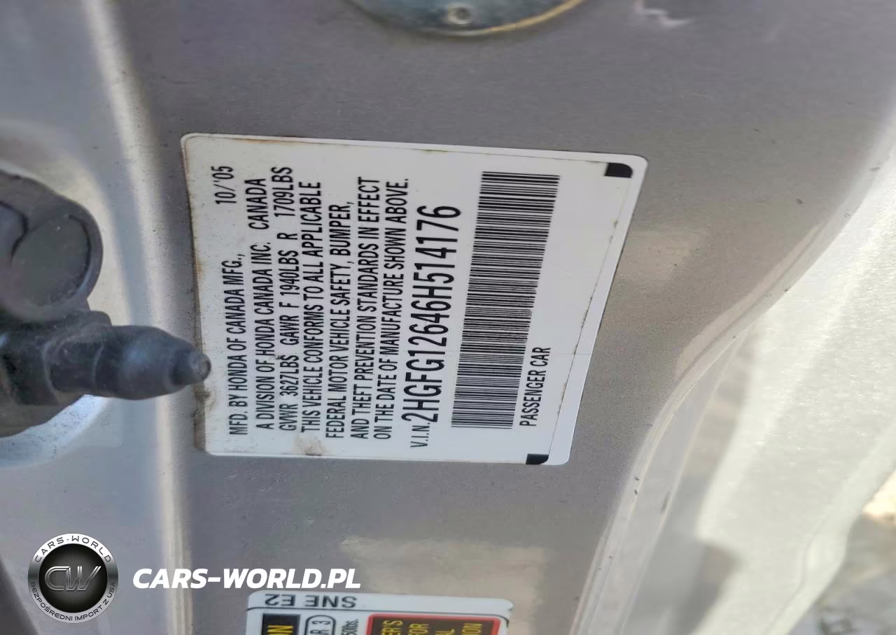 2006 Honda Civic Lx VIN:2HGFG12646H514176 - 12