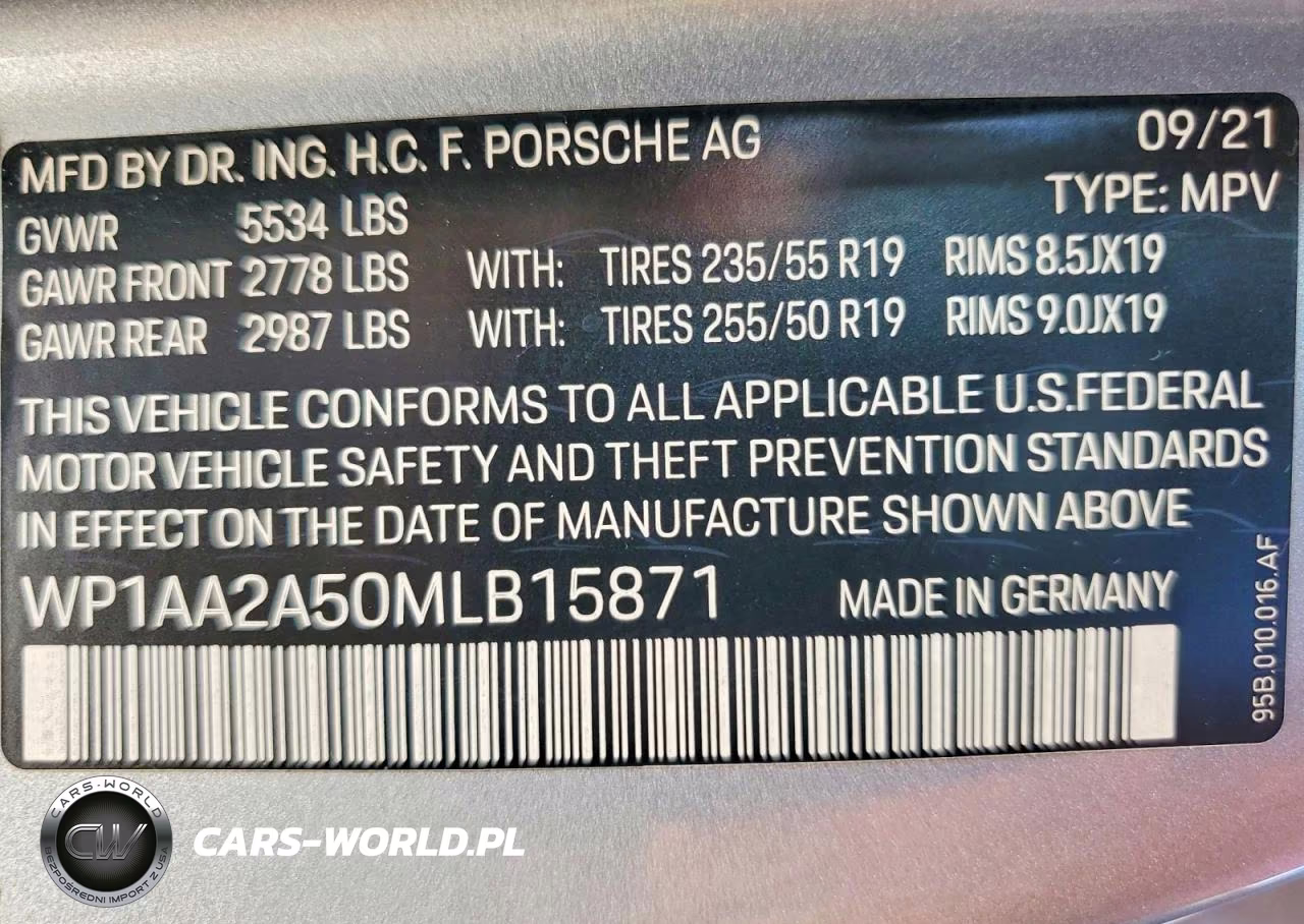 2021 Porsche Macan VIN:WP1AA2A50MLB15871 - 13