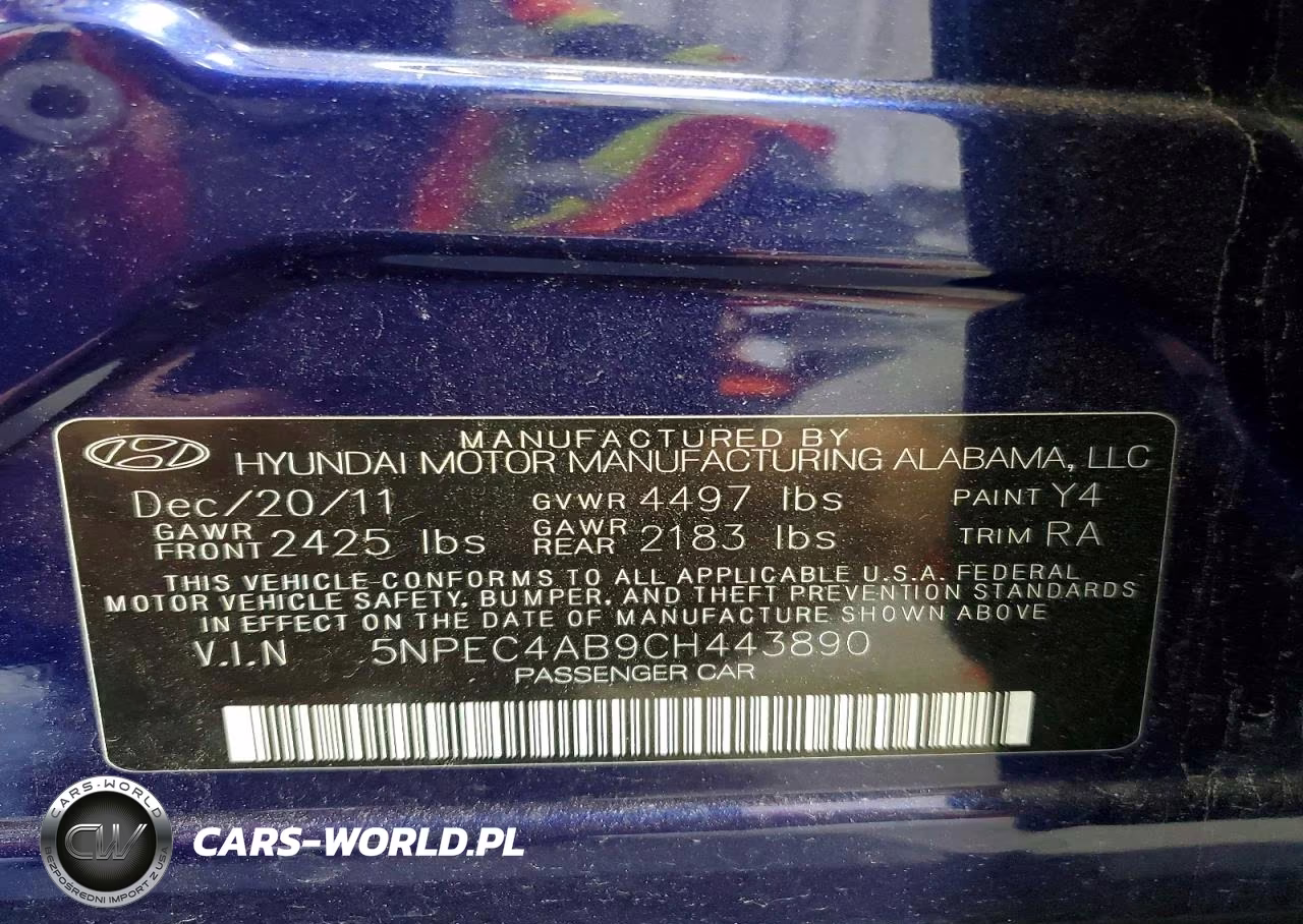 2012 Hyundai Sonata Se 2.0T VIN:5NPEC4AB9CH443890 - 13