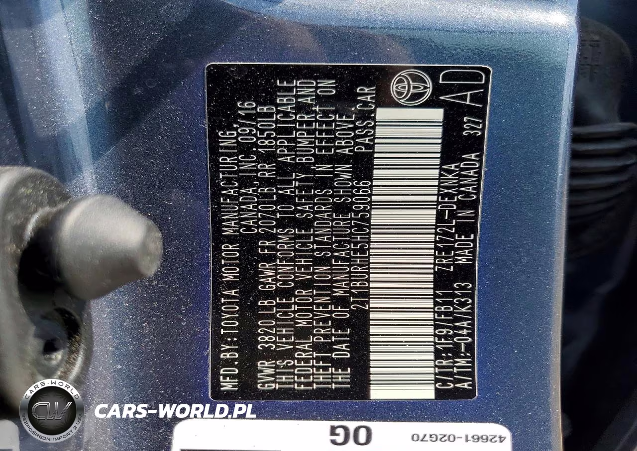 2017 Toyota Corolla Le VIN:2T1BURHE5HC759066 - 13