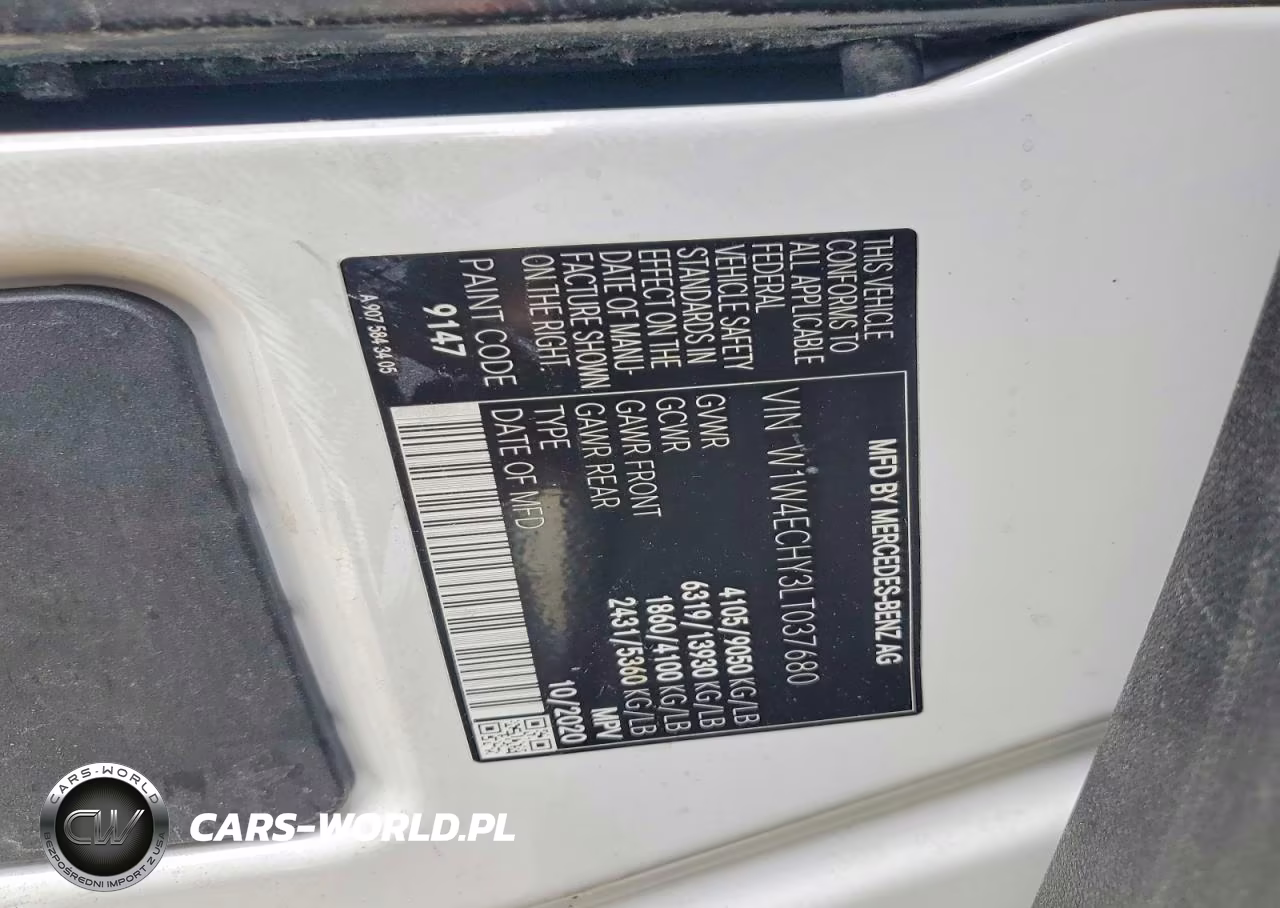 2020 Mercedes-Benz Sprinter 2500 VIN:W1W4ECHY3LT037680 - 13