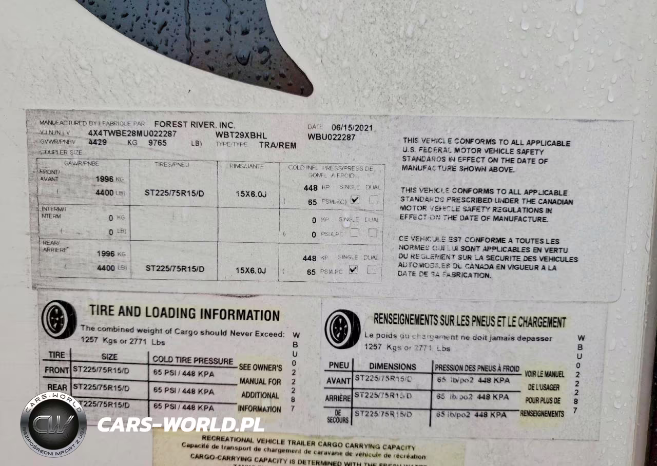 2021 Wildwood By Forest R Recreational Vehicle (Rv) - Rv VIN:4X4TWBE28MU022287 - 10