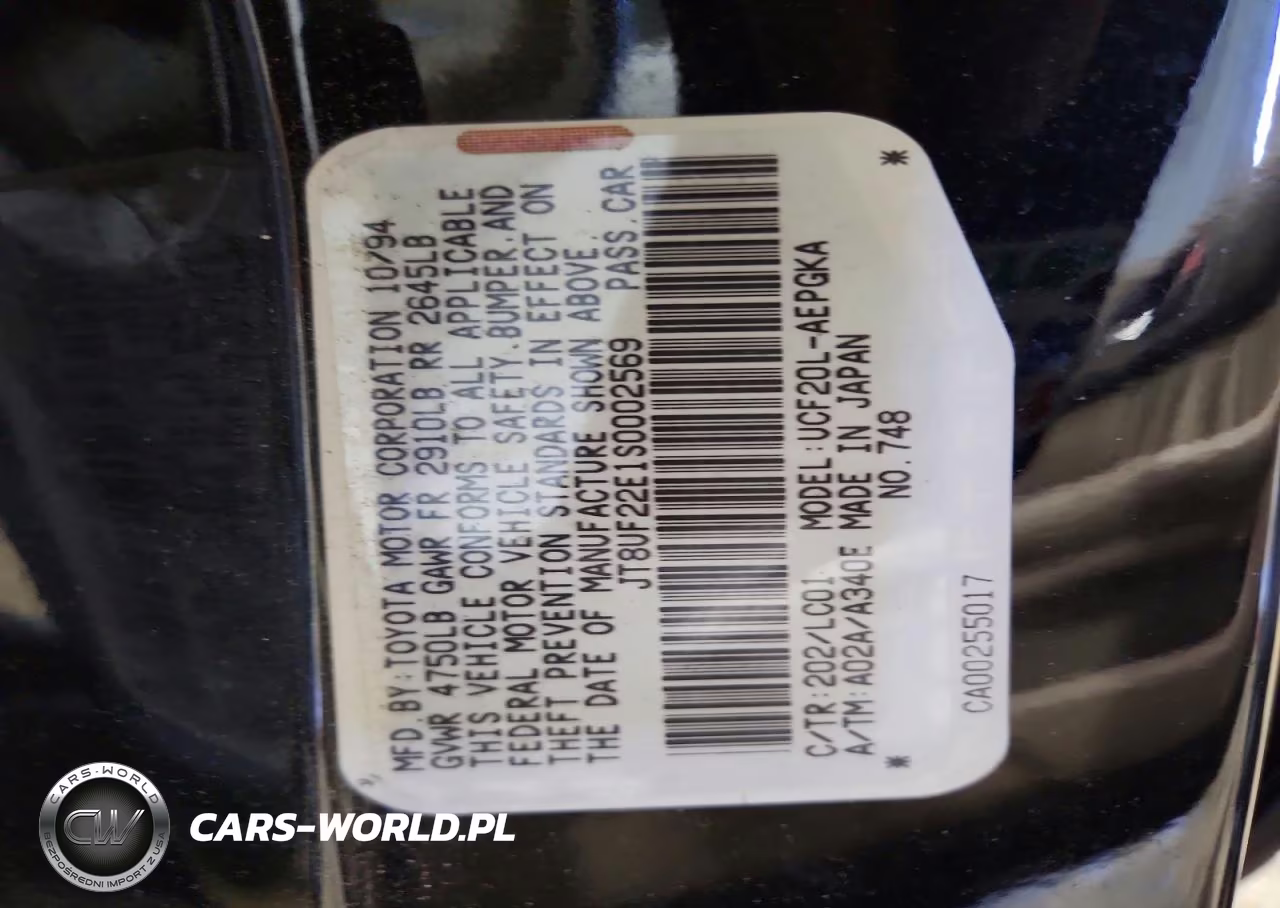 1995 Lexus Ls 400 VIN:JT8UF22E1S0002569 - 12