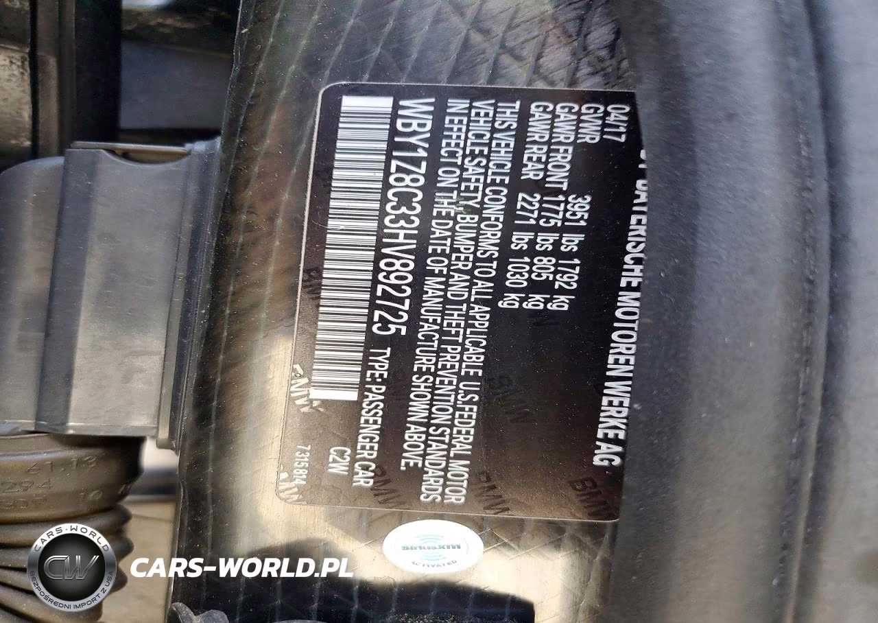 2017 BMW I3 Rex VIN:WBY1Z8C33HV892725 - 13