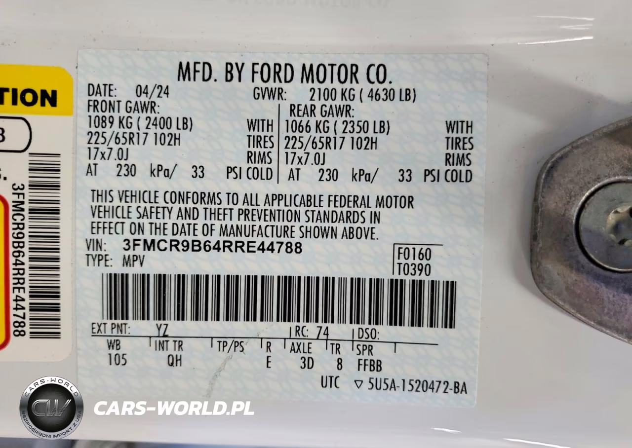 2024 Ford Bronco Sport Big Bend VIN:3FMCR9B64RRE44788 - 14