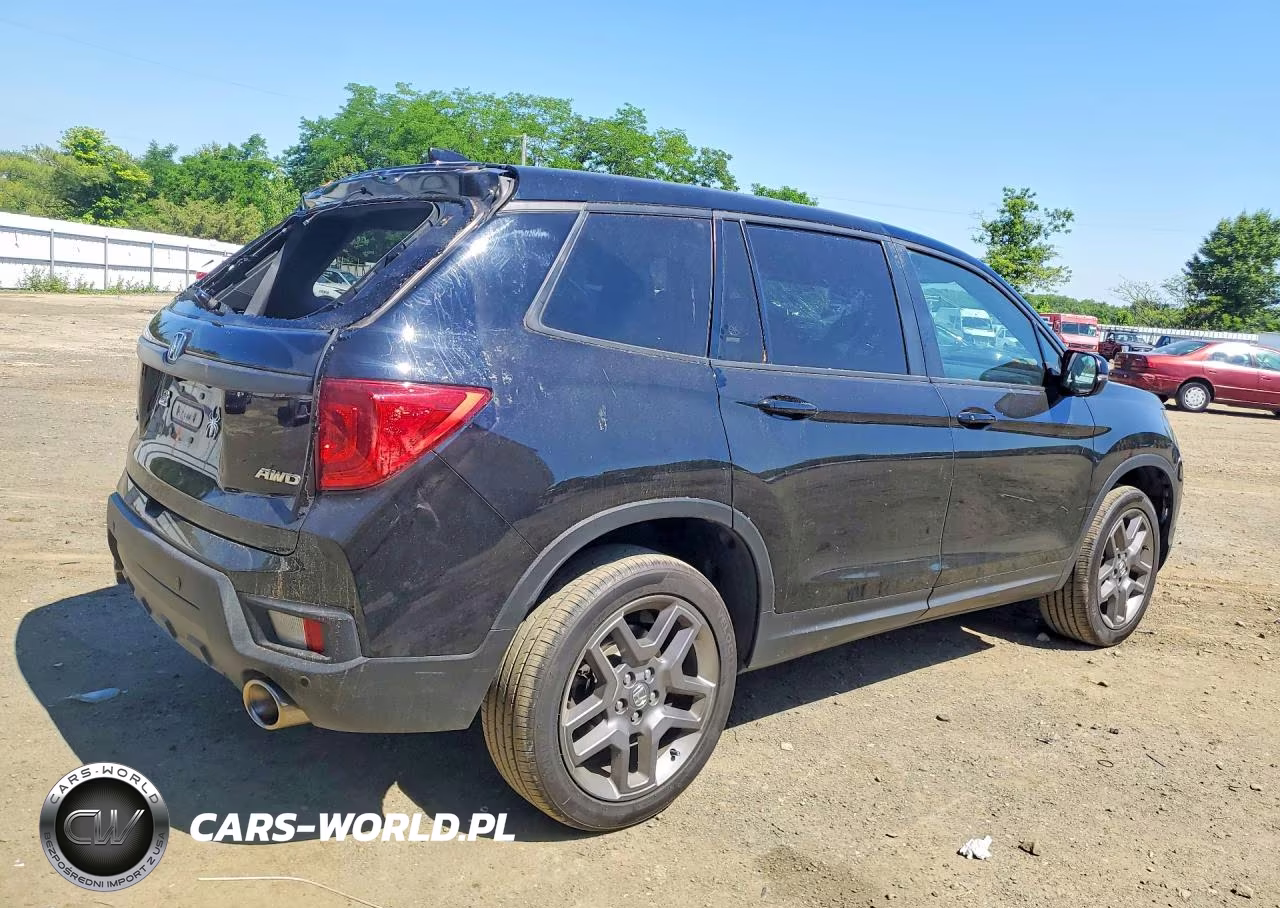 2022 Honda Passport Exl VIN:5FNYF8H56NB019323 - 3