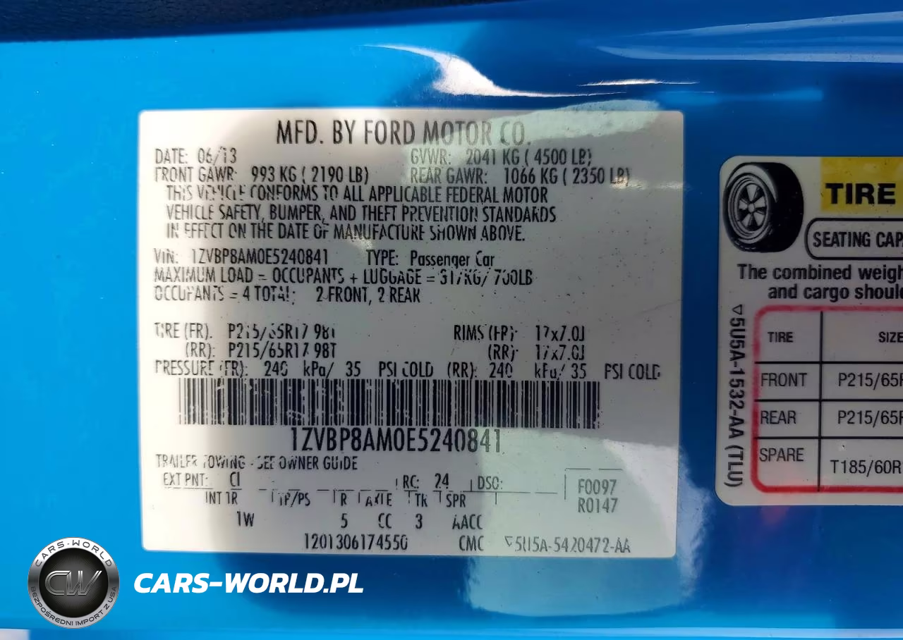 2014 Ford Mustang VIN:1ZVBP8AM0E5240841 - 12