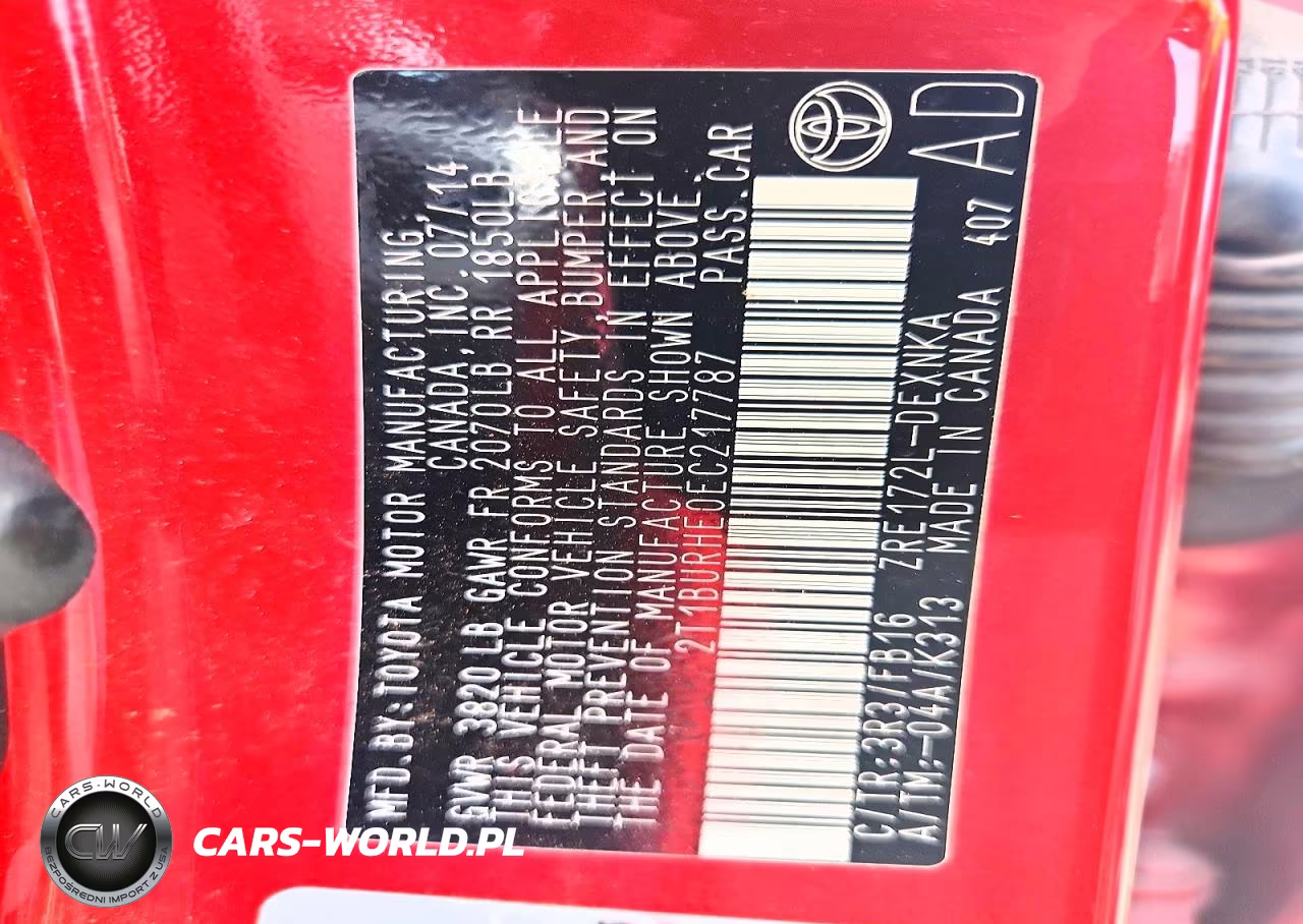 2014 Toyota Corolla Le VIN:2T1BURHE0EC217787 - 12