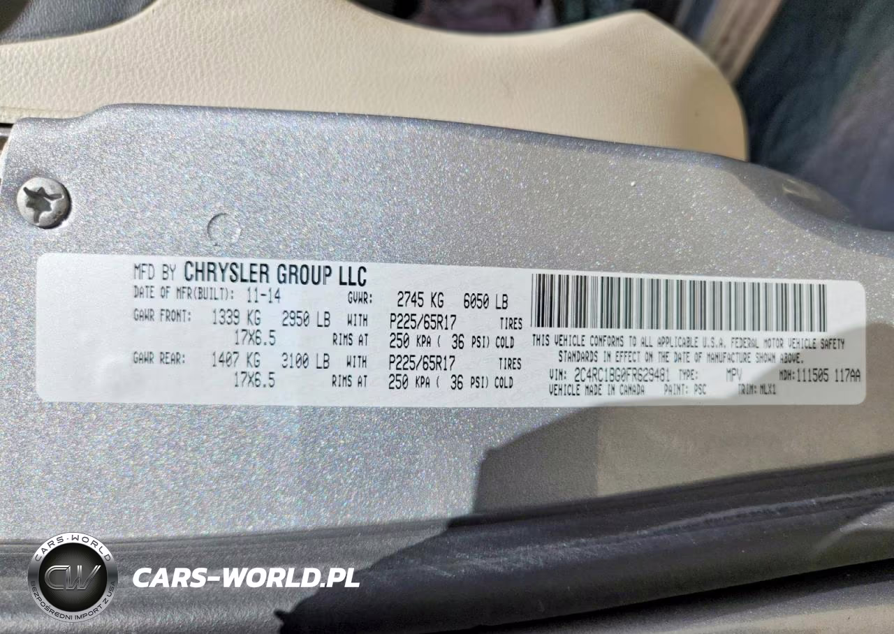 2015 Chrysler Town & Country Touring VIN:2C4RC1BG0FR629481 - 13