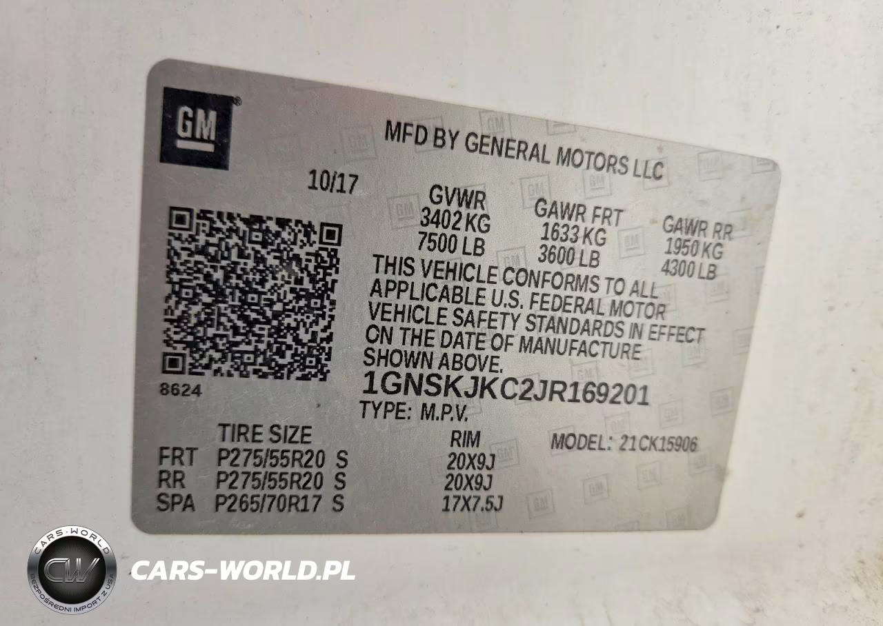 2018 Chevrolet Suburban VIN:1GNSKJKC2JR169201 - 13