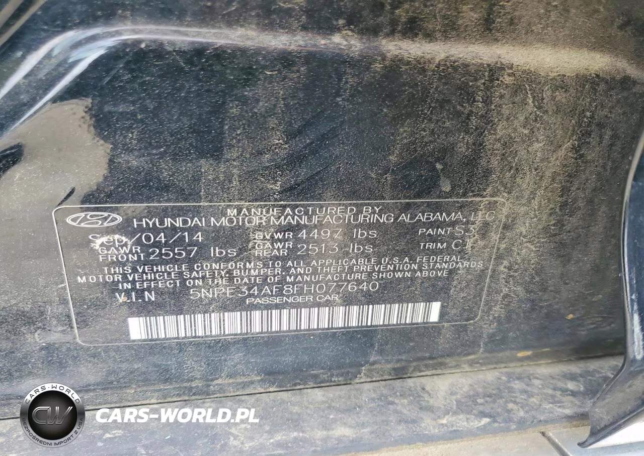 2015 Hyundai Sonata Sport VIN:5NPE34AF8FH077640 - 12