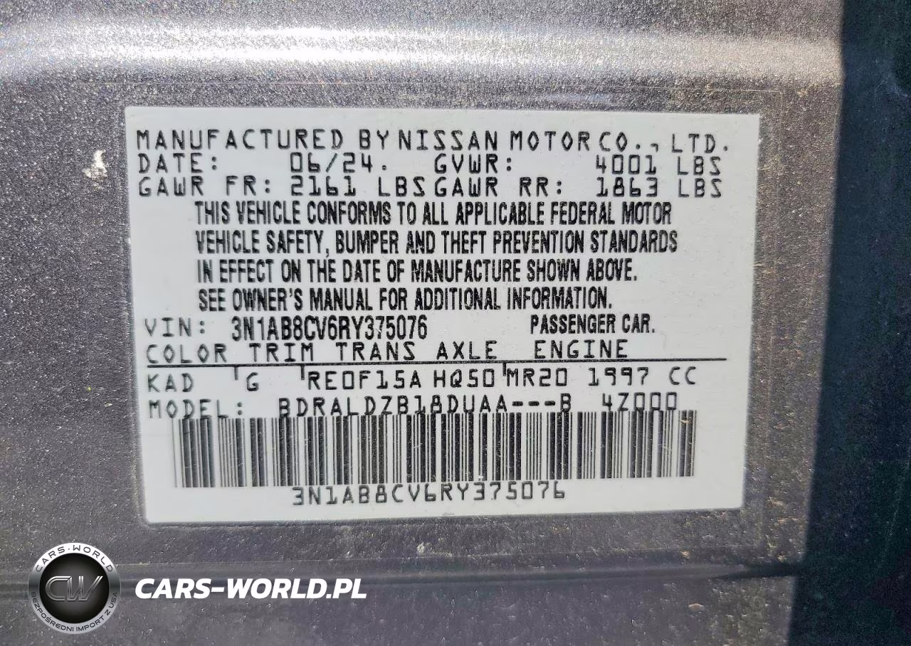 2024 Nissan Sentra Sv VIN:3N1AB8CV6RY375076 - 12