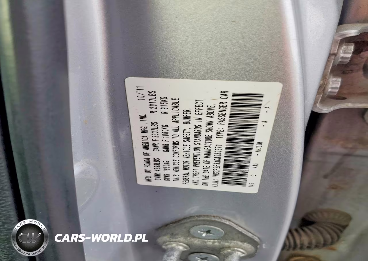 2012 Honda Accord Lx VIN:1HGCP2F3XCA030371 - 12