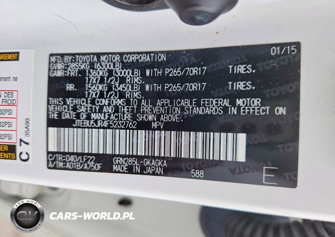 2015 Toyota 4Runner Trd Pro VIN:JTEBU5JR4F5232762 - 13