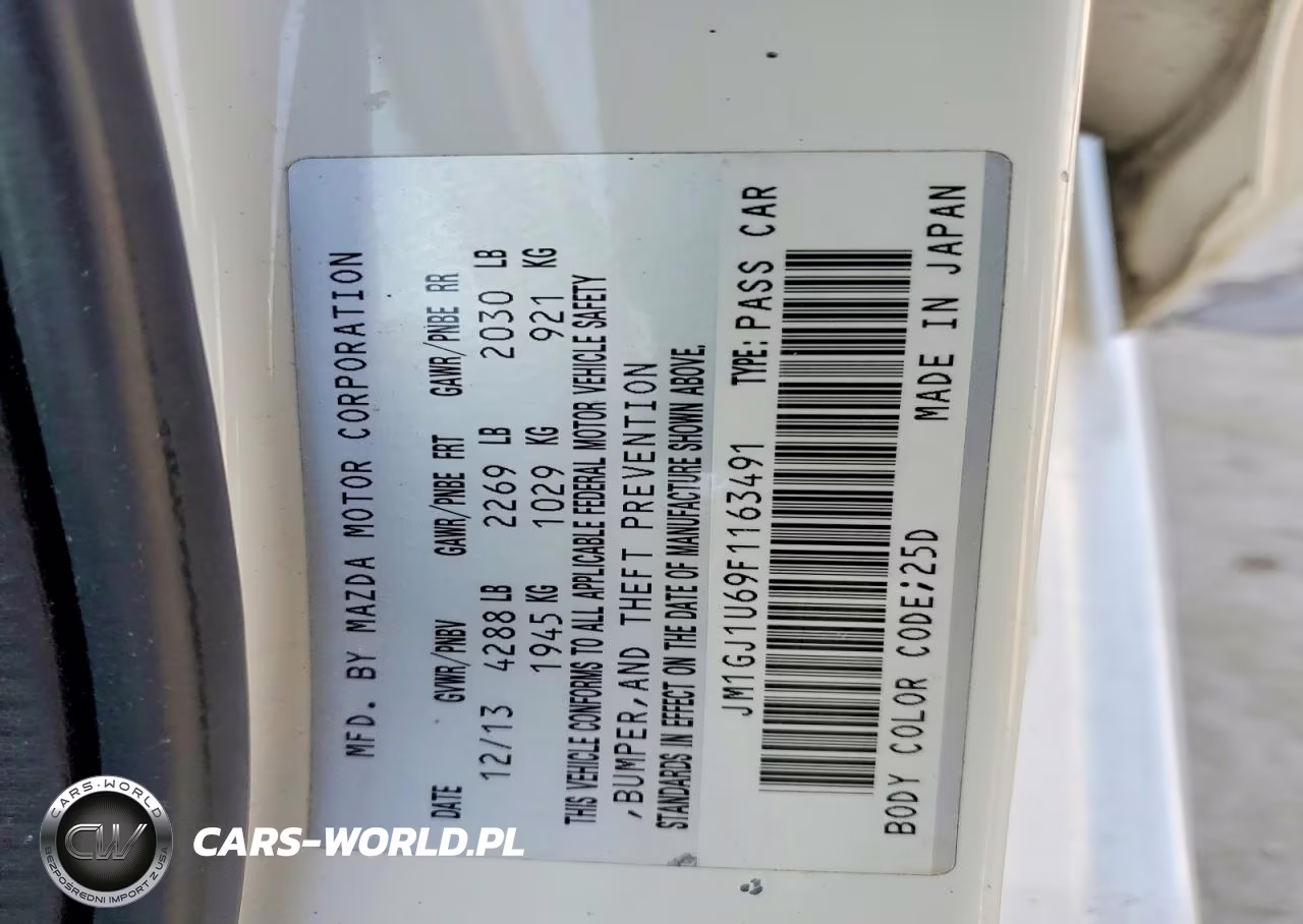 2015 Mazda 6 Sport VIN:JM1GJ1U69F1163491 - 12