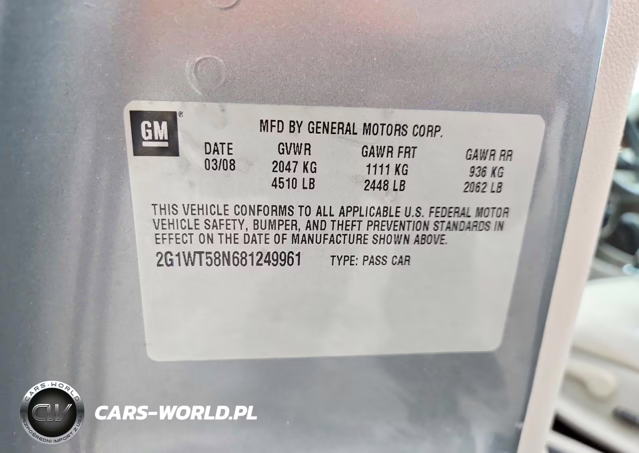 2008 Chevrolet Impala Lt VIN:2G1WT58N681249961 - 12