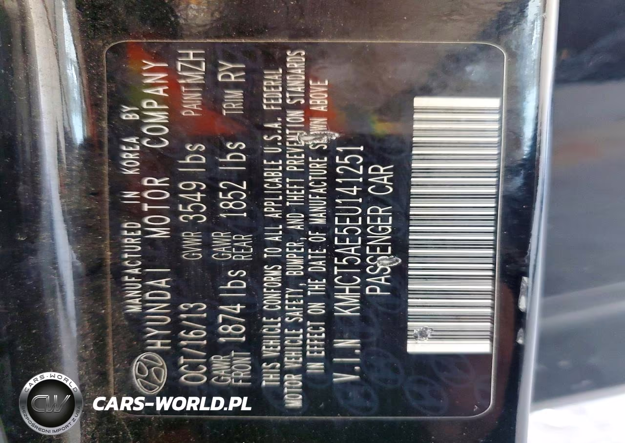 2014 Hyundai Accent Gs VIN:KMHCT5AE5EU141251 - 12