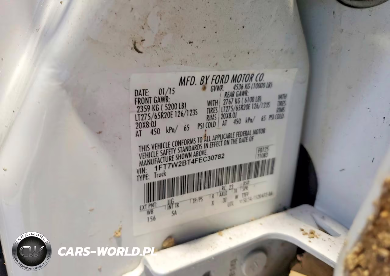 2015 Ford F250 Super Duty VIN:1FT7W2BT4FEC30782 - 12
