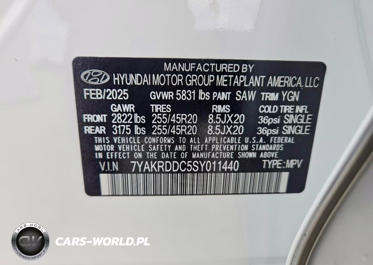 2025 Hyundai Ioniq 5 Limited VIN:7YAKRDDC5SY011440 - 14