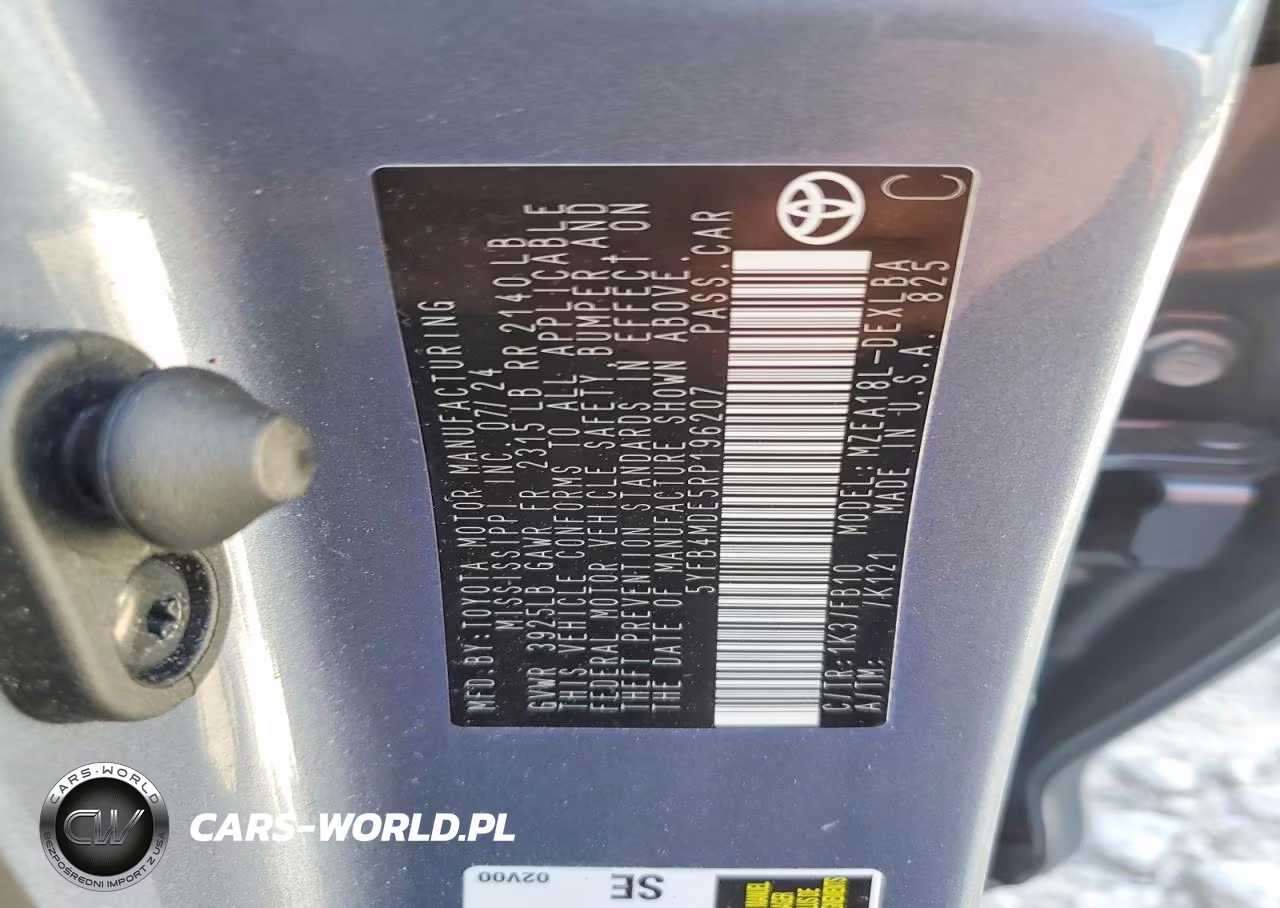 2024 Toyota Corolla Le VIN:5YFB4MDE5RP196207 - 12